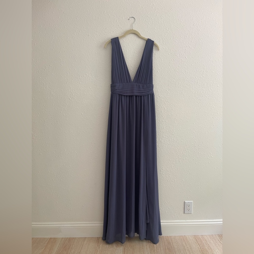 Lulus Maxi Steel Blue dress